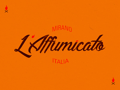 l'affumicato — logo branding bright design grill icon illustration italy logo mark restaurant steakhouse type typography zakk waleko