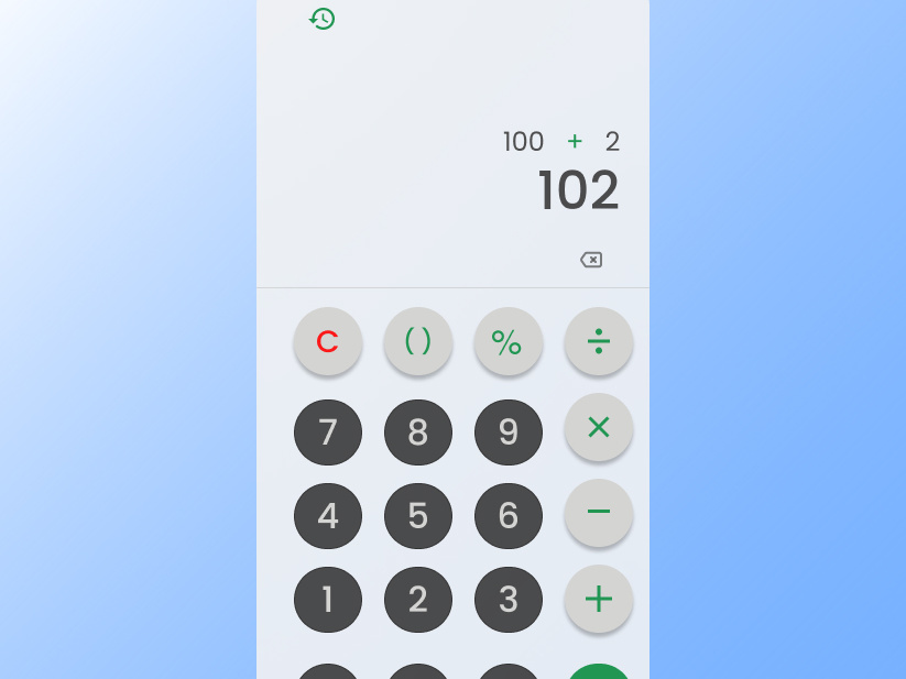 Calculator ui design by Ramita Dosodia on Dribbble