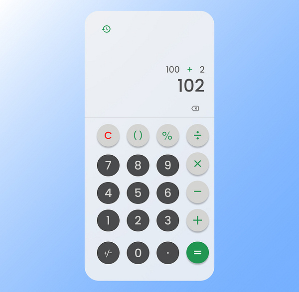 Calculator ui design by Ramita Dosodia on Dribbble