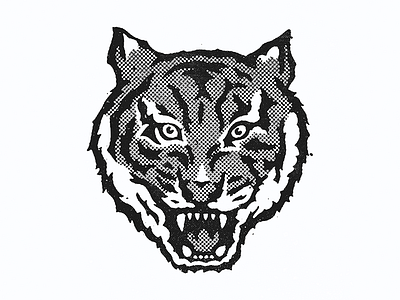 Tiger Stamp detroit halftone illustration stamp texture tiger