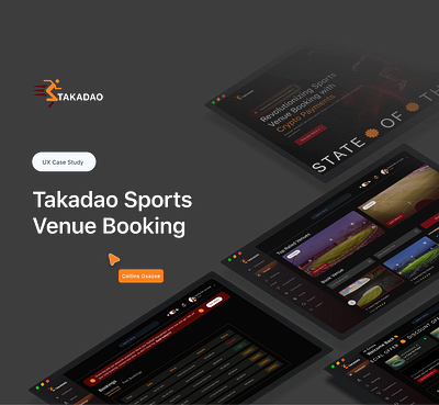 Sports Venue Booking Web App booking system case study design landing page sports ui ux venue website