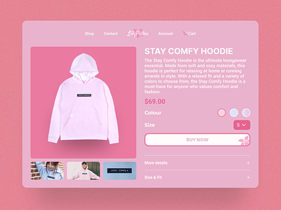 Single Product Ui Design - Ui012 dailyui design lilypichu modern pink single product ui ui012