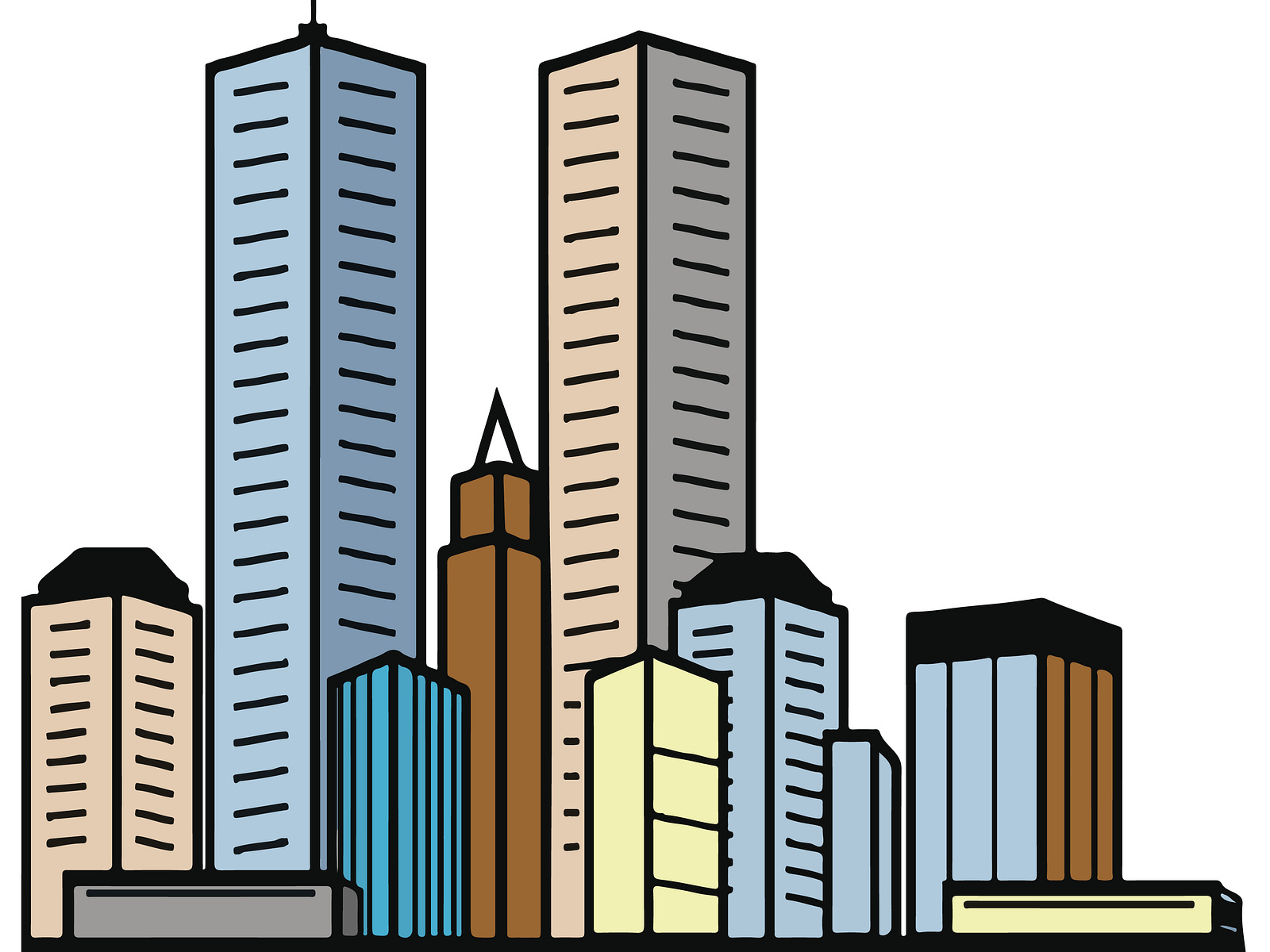 Buildings by Salwa Shahbaz on Dribbble