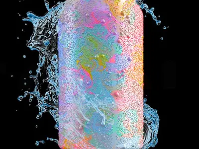 3D cup water illustrator 3d 3d graphic adobe art brand branding concept create design grafik graphic design illustration illustrator motion graphics photoshop product vector