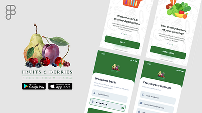 Fruits&Berries Ecom app app branding design logo ui