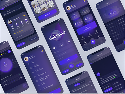Dabhand - an easy way to access repair services design home home services logo mobile application repairers ui ux web design