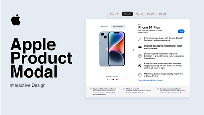 Apple Product Modal Design product design ui visual design