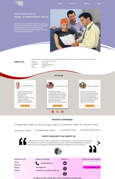 consultant for reproductive & sex health design graphic design ui ux web design website design