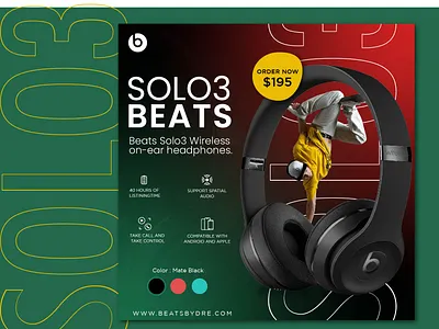 Solo3 Beats Poster Design Vol - 2 art branding design designer designinspiration graphic design illustration logo motion graphics ui vector