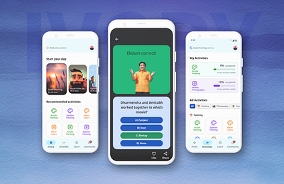 IVORY - UI/UX design - Interactive and fun learning app app appdesign branding clientwork creative design digitaldesign education funlearning illustration interactive learningapp minimaldesign seniorcitizens ui uiinspo uiux userinterface ux