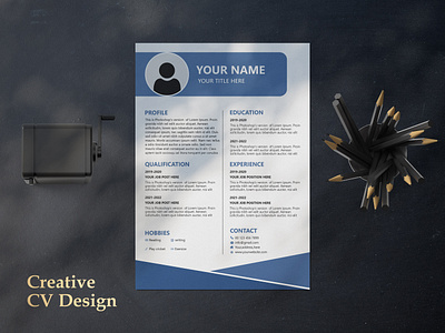 creative Resume design branding creative resume design cv cv design design graphic design illustration logo minimal post design resume ui ux vector