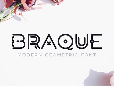 Braque - Modern Geometric Logo Font calligraphy display display font font font family fonts hand lettering handlettering lettering logo sans serif sans serif font sans serif typeface script serif serif font type typedesign typeface typography