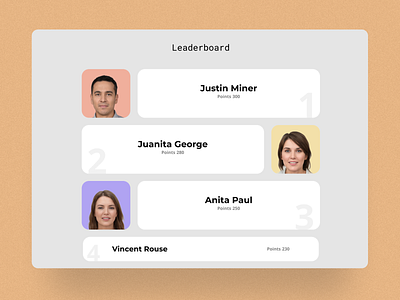 Leaderboard Ui Design - Ui019 dailyui design leaderboard modern ui ui019