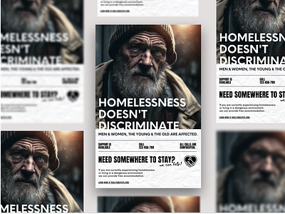 Hope Unfolded: Homeless Assistances and Helping Hand Flyer affinity photo canva flyer graphic design homeless social help