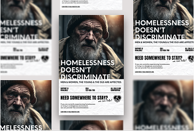 Hope Unfolded: Homeless Assistances and Helping Hand Flyer affinity photo canva flyer graphic design homeless social help