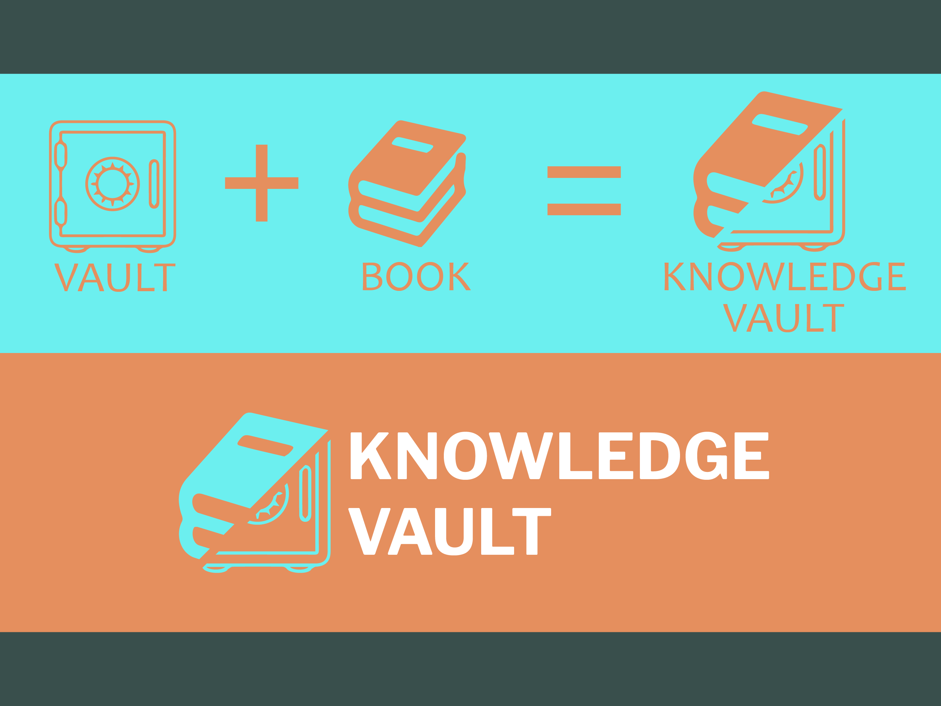 Logo for Libary named Knowledge Vault by Luka Nikcevic on Dribbble