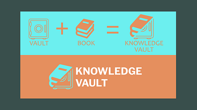 Logo for Libary named Knowledge Vault branding dailyui design illustration logo ui