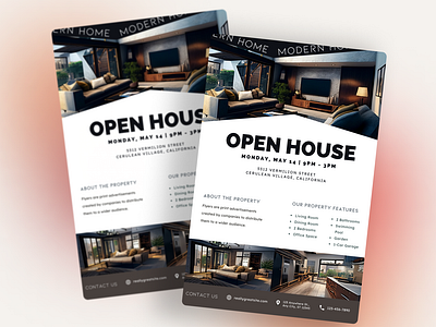 Home Seeker's Dream: Real Estate Open House Flyer affinity photo canva flyer graphic design real estate