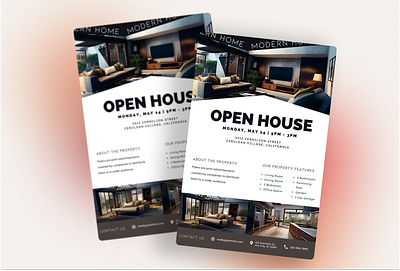 Home Seeker's Dream: Real Estate Open House Flyer affinity photo canva flyer graphic design real estate