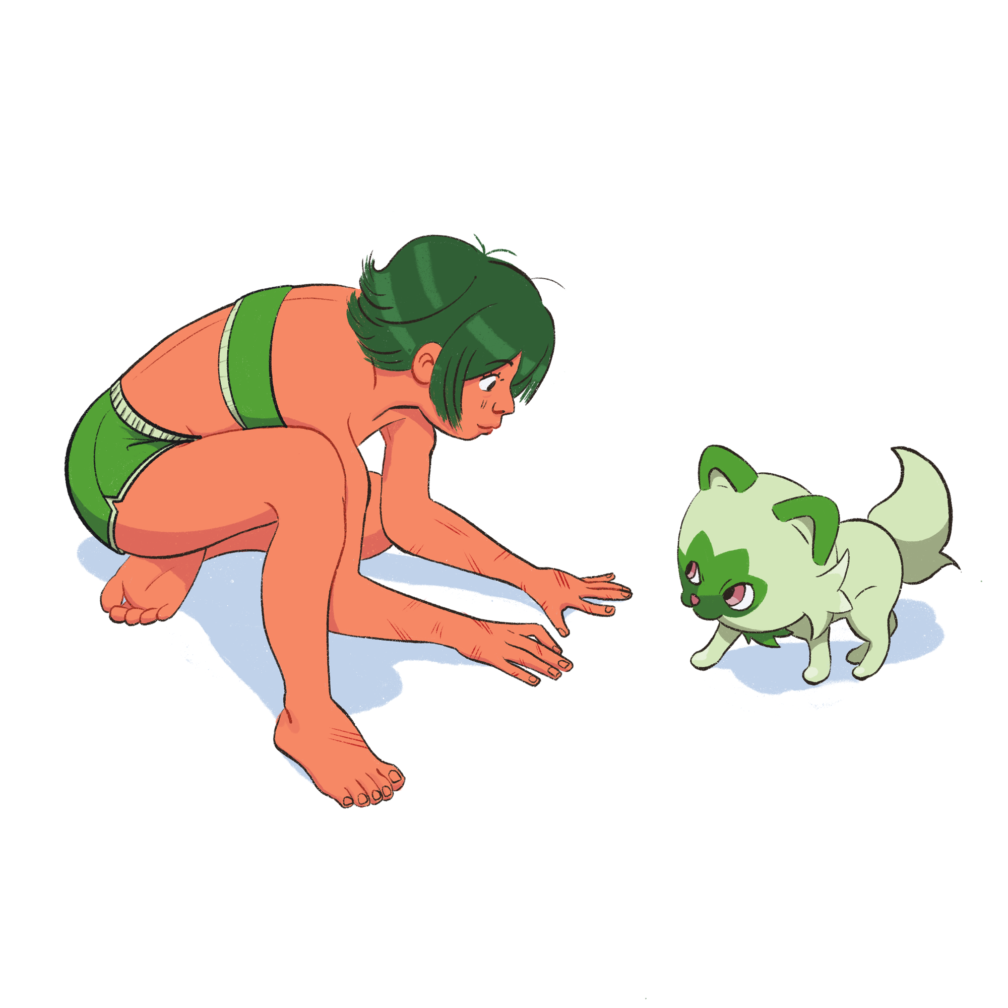 Pokemon trainers just for fun blue cartoon character design girls green illustration lifestyle pokemon pose red sport woman