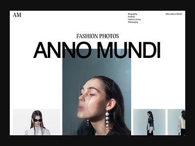 ANNO MUNDI / Fashion Portfolio animation app branding clean design fashion graphic design illustration ios minimal model portfolio product typography ui ux website