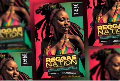 Flyer Design for a Reggae Festival affinity photo canva design flyer graphic design