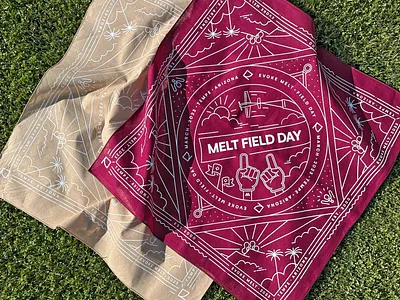 Melt Field Day - Bandana arizona bandana bandana design field day outdoor vector lineart