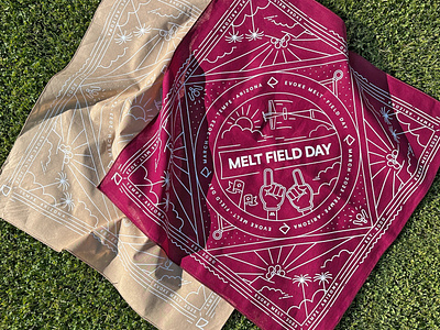 Melt Field Day - Bandana arizona bandana bandana design field day outdoor vector lineart