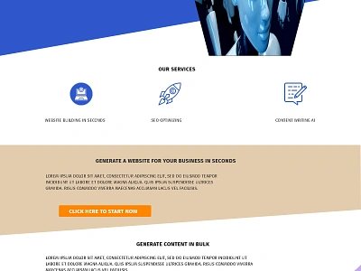 Instant Website and Content Generator branding design ui ux web design website design