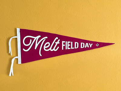 Melt Field Day - Pennant banner cricut felt pennant field day iron on vinyl pennant pennant design