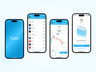 Tradix - Investment App app design investment mobile ui uiux design ux