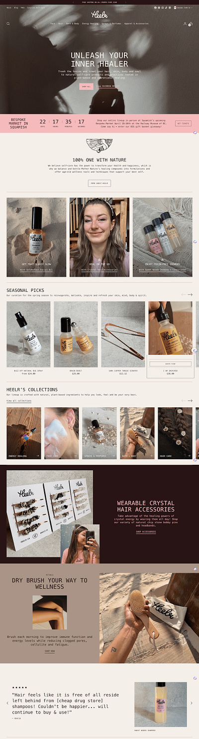 Shopify Website Design for Heelr branding ui ux web website