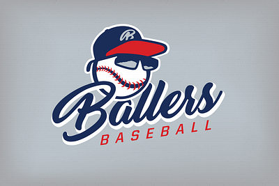 Ballers Youth Baseball Logo identity logo sports