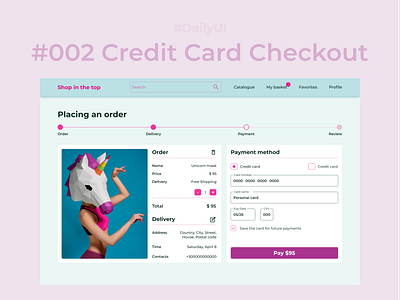 Credit Card Checkout (#DailyUI Challenge#2) dailyui design figma ui