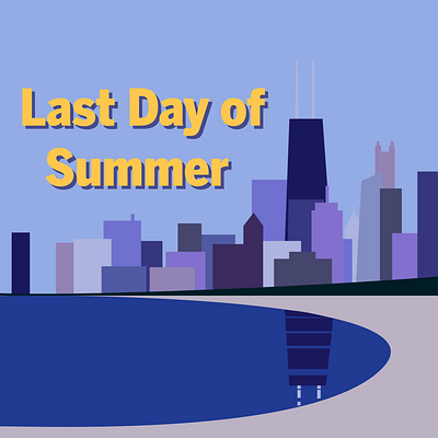 Chicago Sun-Times Holiday SoMe: Last Day of Summer after effects animation design illustration illustrator instagram motion graphics social media