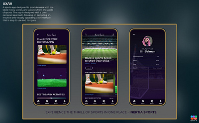 Inertia Sports app branding design graphic design illustration ui ux