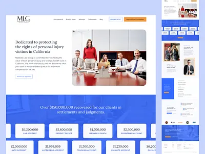 Law firm website redesign - homepage attorney website homepage lawyer branding legal site web design