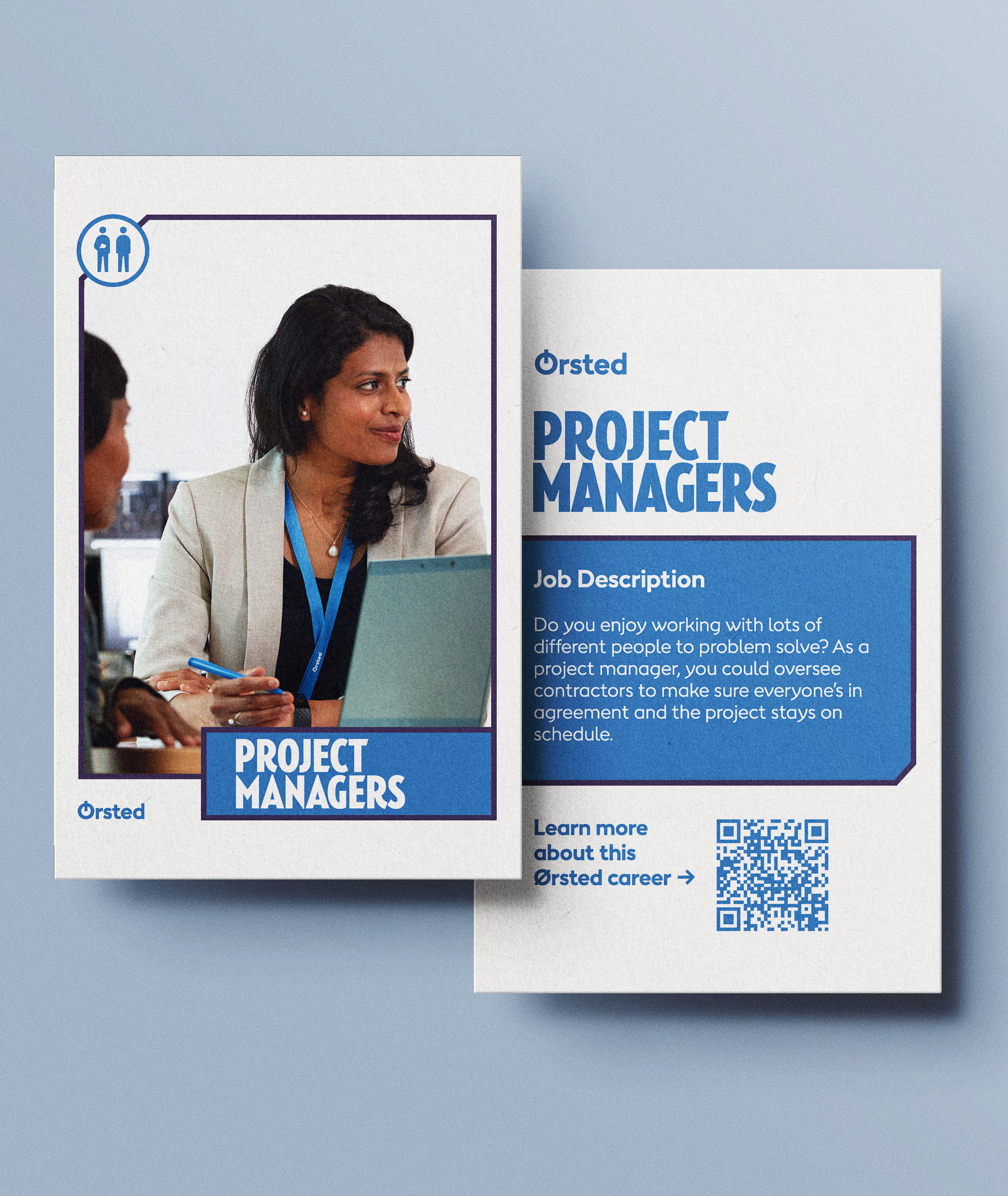 Orsted Career Cards baseball cards branding career cards design diversity graphic design representation