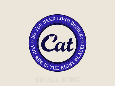 Circular Logo badge cat negative space logo cat wordmark logo circular coasters cosmetic label design cosmetic packaging design craft cream label emboss label organic patch product box label round skincare stamp sticker syrup vinyl