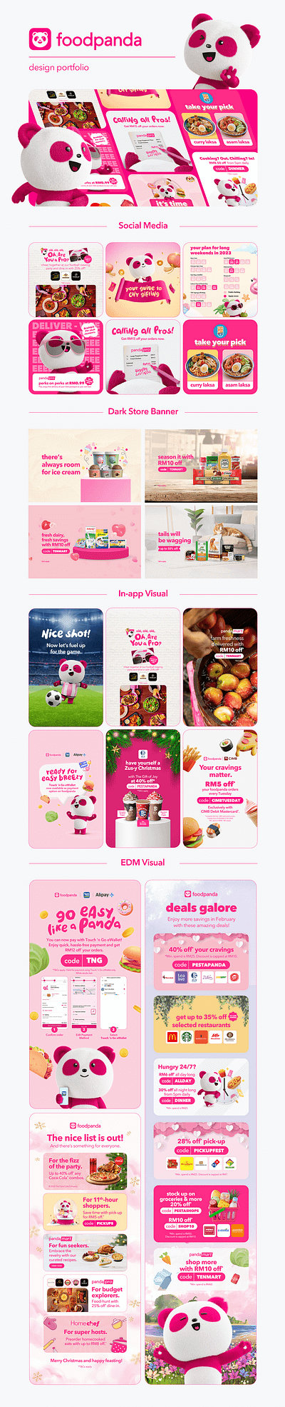 Foodpanda Design Portfolio branding design graphic design illustration vector