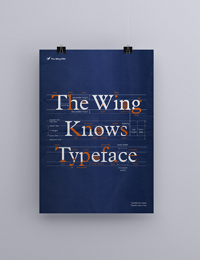 The Wing PDX Typeface Poster advertisement advertising app brand design branding colorful design emblem graphic design icon illustration logo logomark poster seal stamp typeface typography