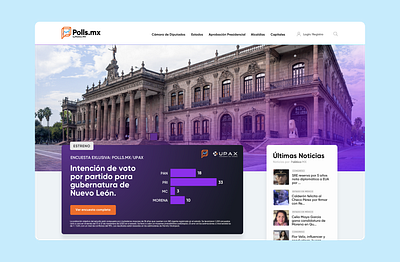 Polls.mx | Website design graphic design poll ui ux web design