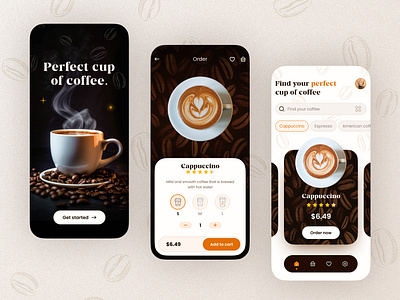 SlowBrew app design amazing design app app design art buy coffee clean coffee coffee shop design exploration illustration logorilla mobile mood ui ux uxui
