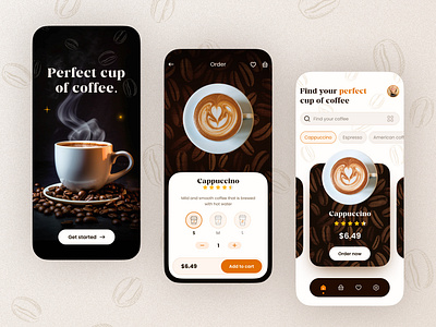SlowBrew app design amazing design app app design art buy coffee clean coffee coffee shop design exploration illustration logorilla mobile mood ui ux uxui