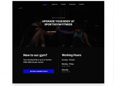 Online Gym Platform bio designgymcardio exercise graphic design landing landing page muscle personal trainer popular sportnutritionlifestyle ui uidesign ux webapp webdesign website weightloss fitness workout training yogabodybuilding