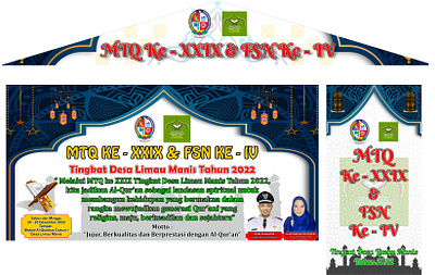 Design Banner For Village Religious Event - MTQ advertising banner branding coreldraw design graphic design photoshop