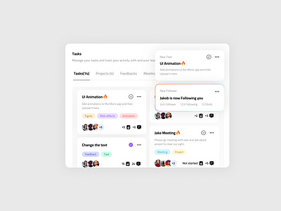 Cabinz: Notifications animation aftereffect animation animations design motion notfication popular project project manager task tasks ui uiux ux