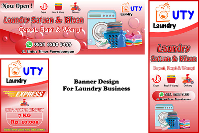 Promotional banner for laundry business advertising banner branding coreldraw design graphic design illustration photoshop