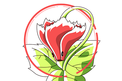 A Live Cyclamen design flower graphic graphic design illustration