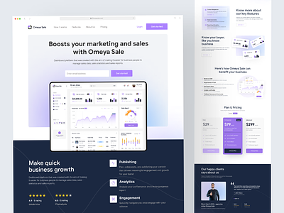 Omeya Sale Product Analytics Saas Website Design business dashboard design system homepage landing page mvp product design saas saas b2b saas design saas finance saas landing page saas product saas solution saas ui saas website saas website design software design web design website design